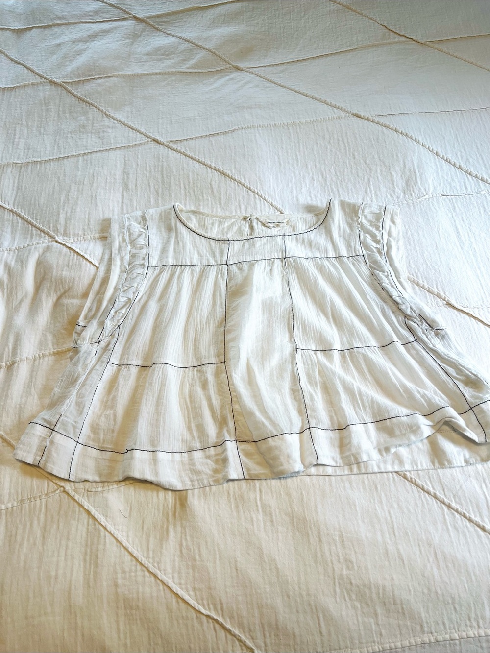 By Anthropologie Cream Ivory Babydoll Sleeveless Tank - Picture 10 of 15